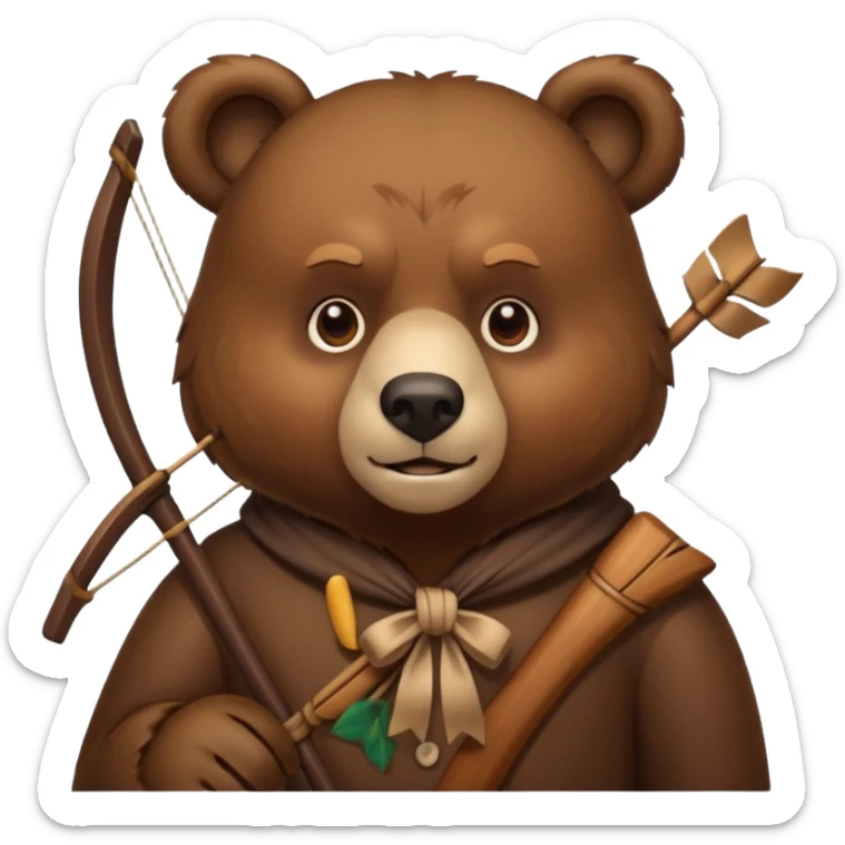 Bear with bow  sticker