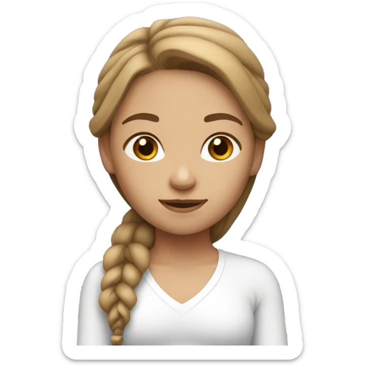 yoga light brown hair girl  sticker