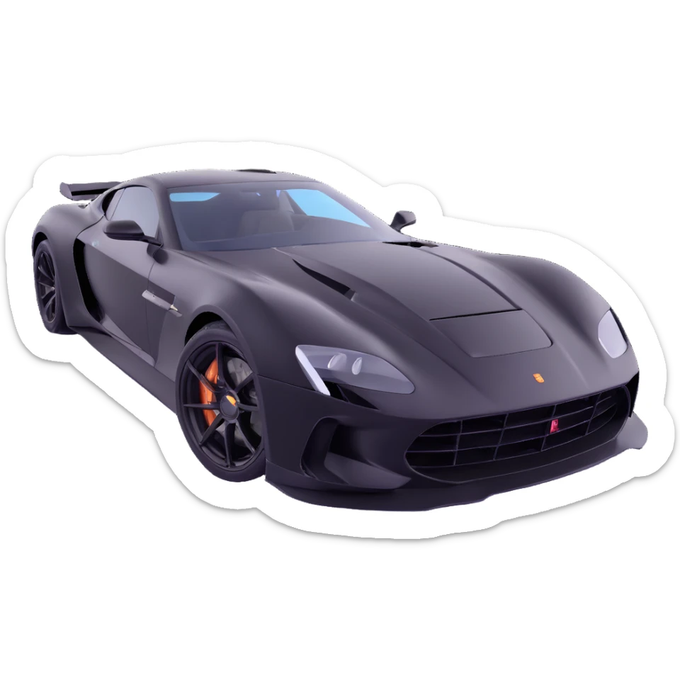 black high-end sports car with a transparent film partially unrolled above it, film not yet attached, premium and elegant sticker