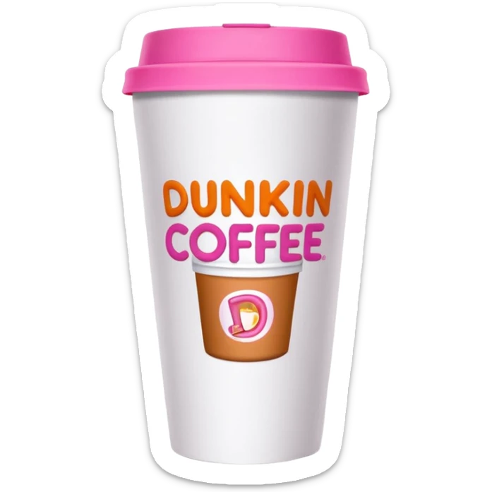 A Dunkin coffee cup but Megan thee stallion themed that says hotties run on Dunkin  sticker