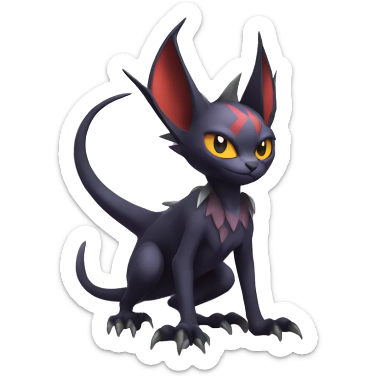  Kawaii Edgy Cool Beautiful Noivern-Nargacuga-Litten-Bat-Cat full body sticker