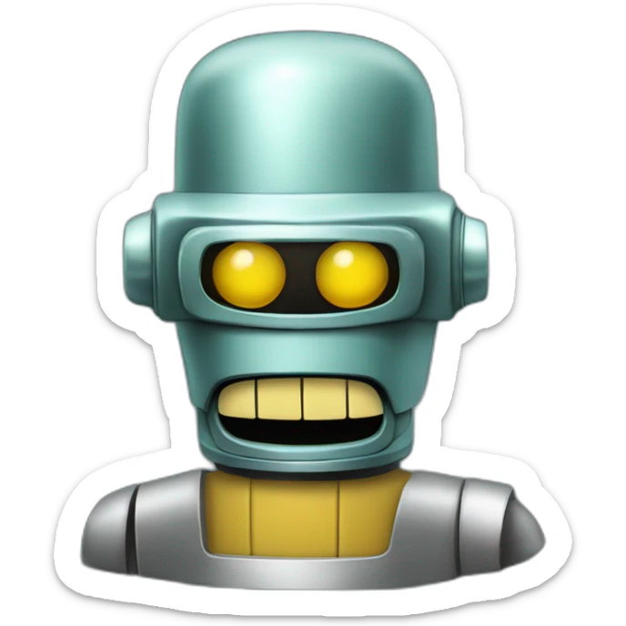 bender futurama besa mi brillante culo metálico sticker