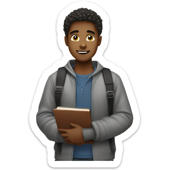 a young guy who works and studies at the same time, he has a lot of things to do sticker