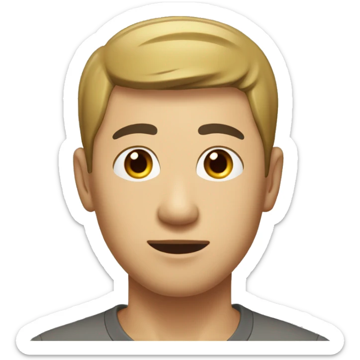 A head and shoulders shot of a 33 year old Asian man, with short black hair,   with brown eyes wearing a t-shirt. sticker