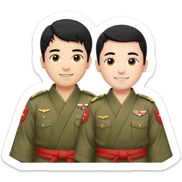 two brothers and two different sides of the world fighting, but still being in brotherly love. No one is an exchange student sticker