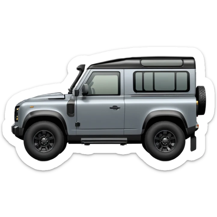 2025 my25.5 Landrover Defender in Carpathian Grey with gloss black accents sticker