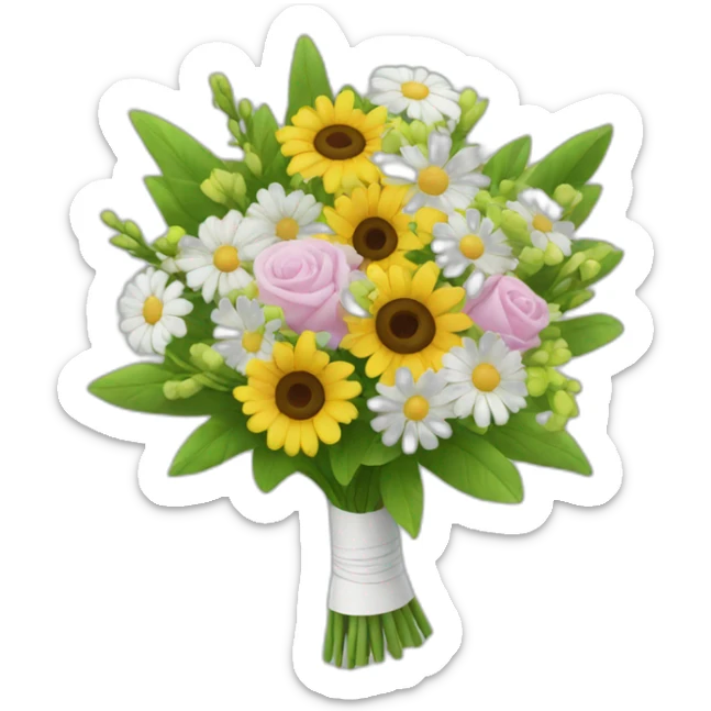 clean with a bouquet sticker