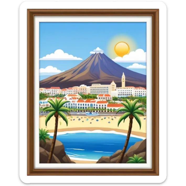 I want a representation of tenerife with an 11 to represent the joke: have you been to tenerife, no I have been to elevenerife mate sticker