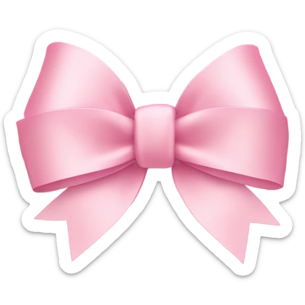 light pink bow on light pink bow sticker