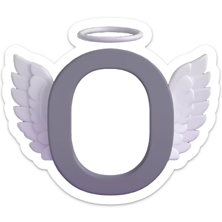 Letter C in multiple different shades of gray from light to dark, 50 shades of gray C, with angel halo sticker