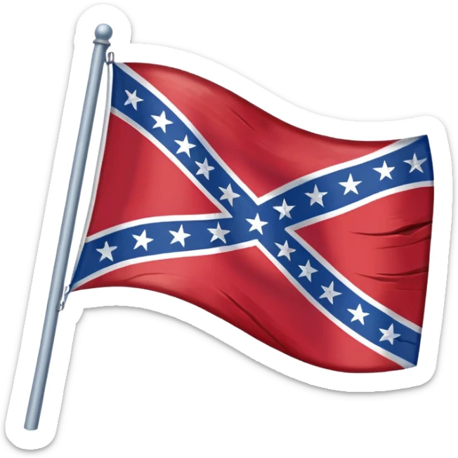Confederate flag sticker