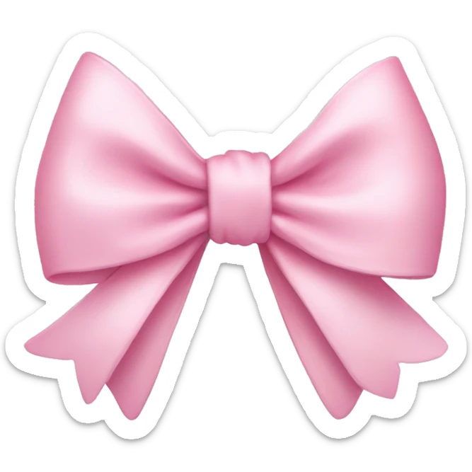 Light pink bow sticker