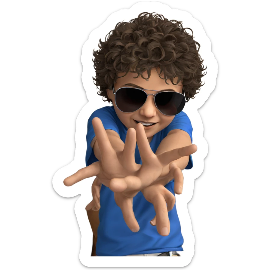cool guy in sunglasses sticker