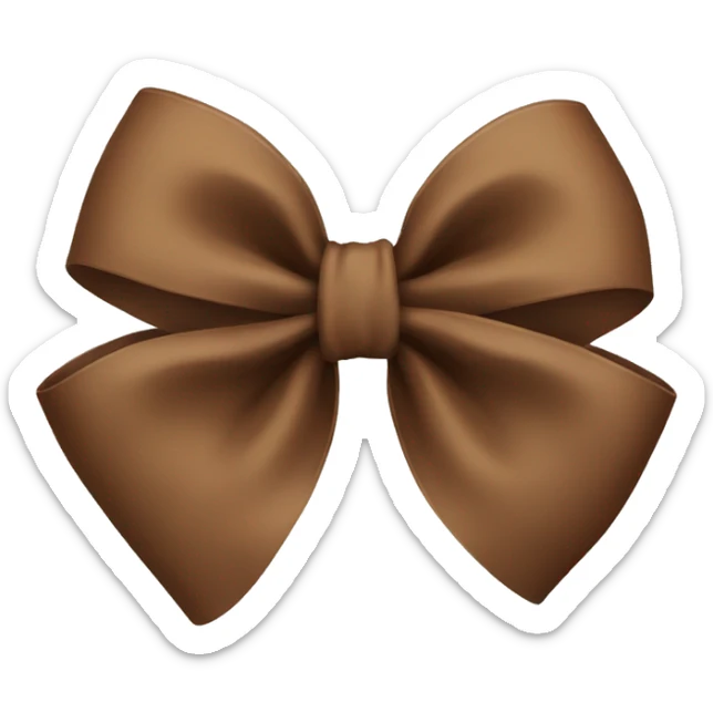 Brown bow sticker