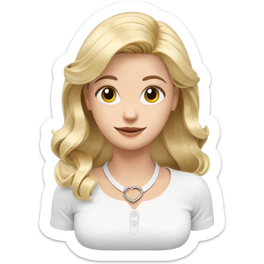smiling girl with blonde hair sticker