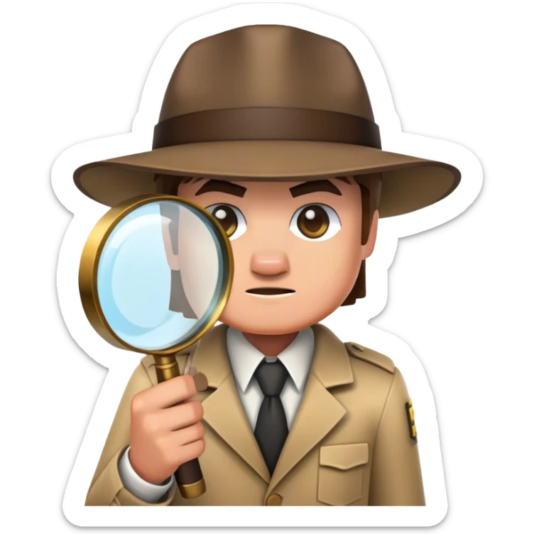 
Magnifying glass, Minecraft, the shine of a magnifying glass, a detective sticker