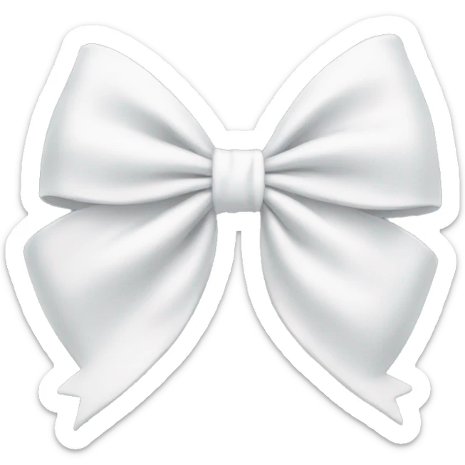 white bow sticker