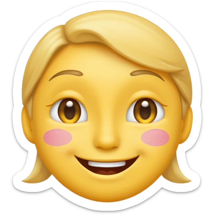 classic emoji, neutral face, neither feminine nor masculine, cheeky smile, winking sticker