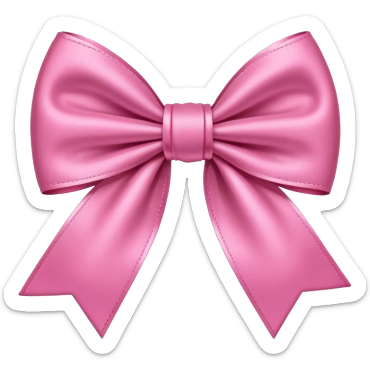 A pink bow sticker