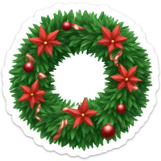Christmas wreath sticker
