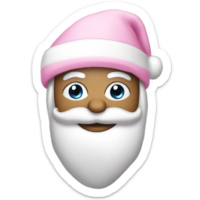 light pink santa hat sticker