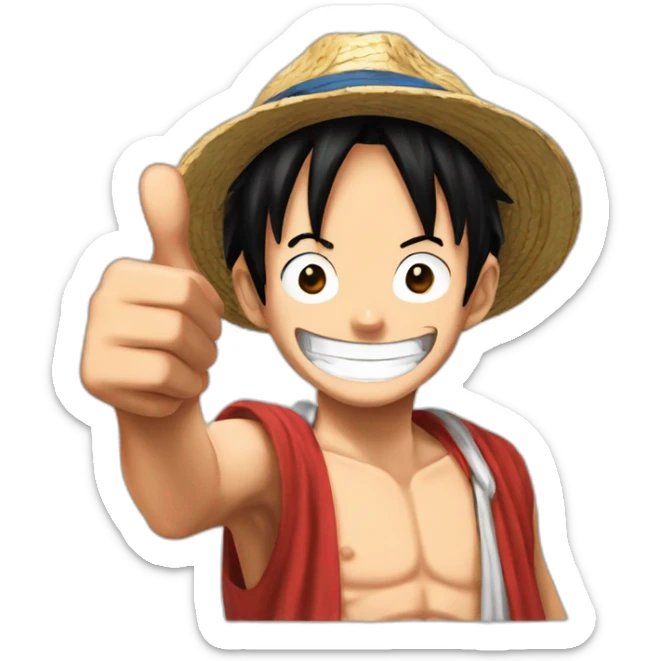 luffy thumbs up sticker