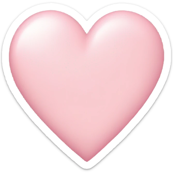 Light pink heart sticker