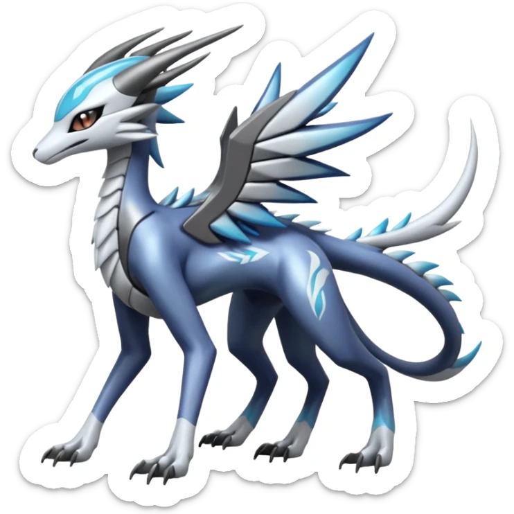 Meloetta-Sergal-Palkia-Dialga-hybrid-fusion-Fakémon-creature, full body sticker