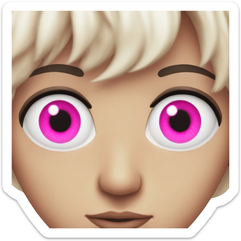Pink eyes sticker