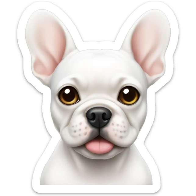 White Frenchie sticker