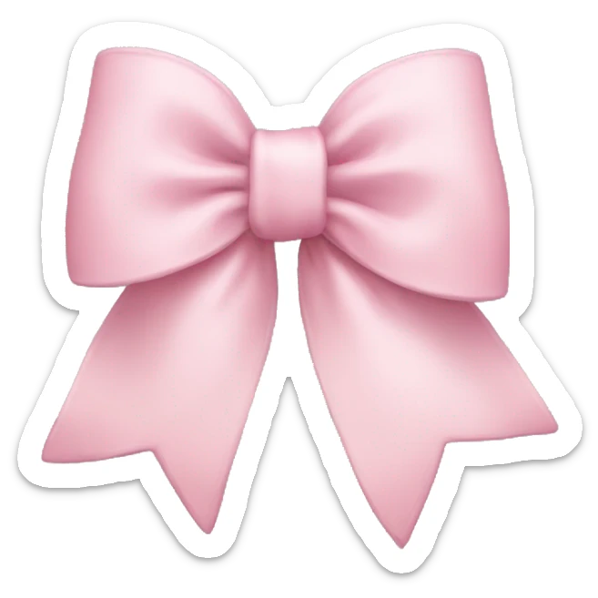 Light pink bow sticker