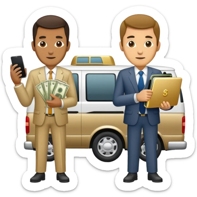 Two fashion 40 years old men stealing full van off laptops mobile phones gold and money sticker