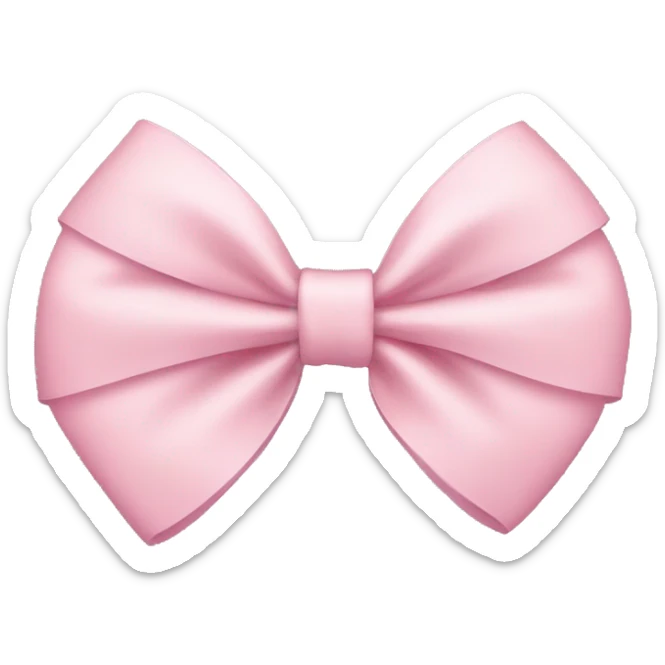 light pink bow sticker