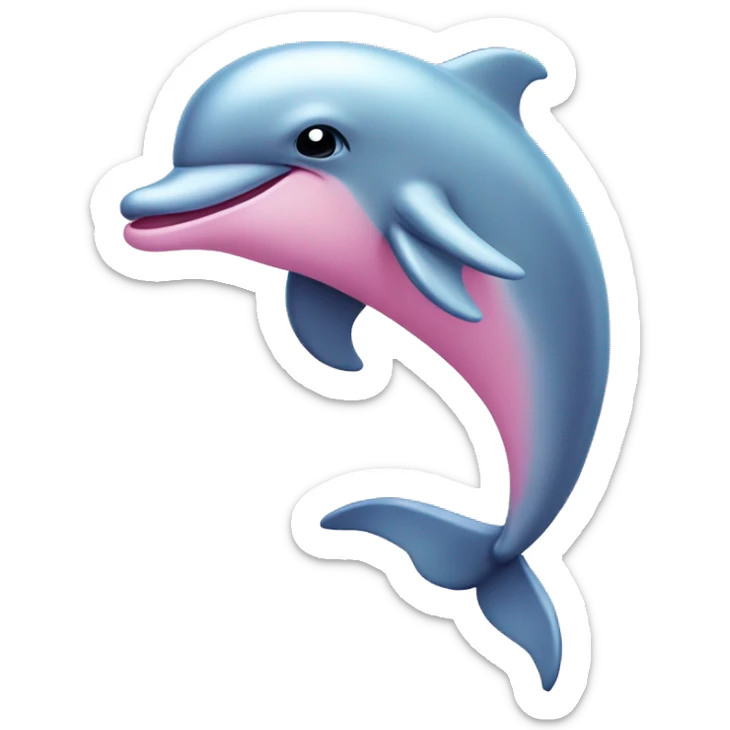 Pastel-pink-colors-dolphin sticker