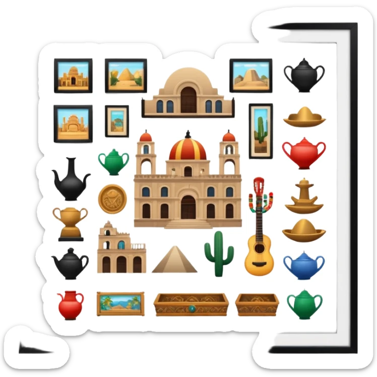 Day o the death, missing people, hereditary movie, museum,tacos,culture,museum in mexico sticker