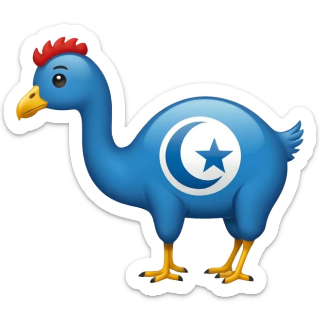 DOĞU TÜRKİSTAN BAYRAĞI (İNSANSIZ) AY VE YILDIZ MAVİ BAYRAK sticker
