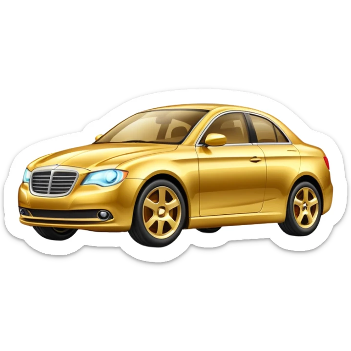 Gold car sticker