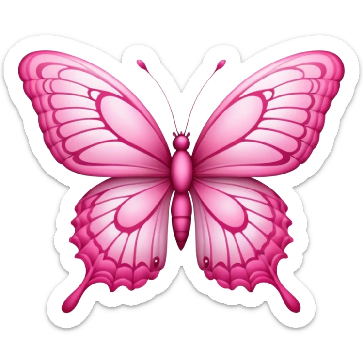 Pink butterfly sticker