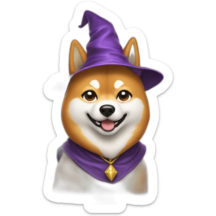 wizard shiba sticker