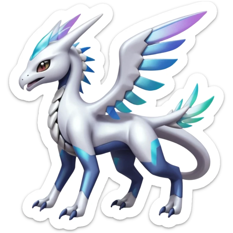 Meloetta-Palkia-Reshiram-Dialga-Pokémon-Fakémon-fusion-hybrid-creature sticker
