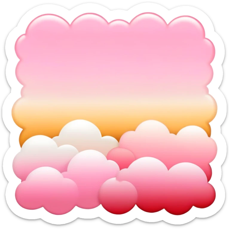 Divine ethereal Romantic pink-red-gold-yellow-white pastel lush gradients aesthetic sticker