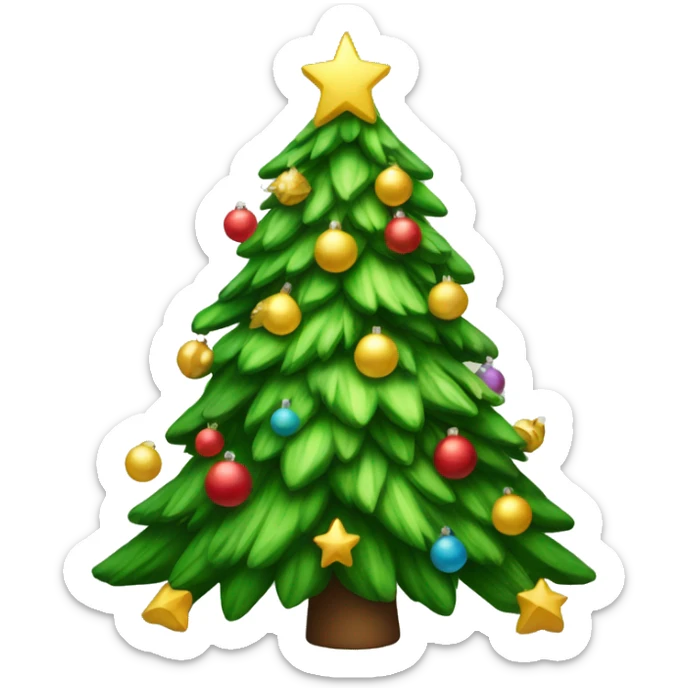 Christmas tree sticker