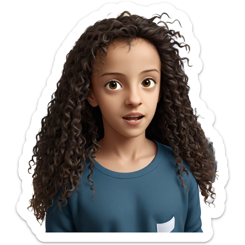 realistic portrait of girl sticker