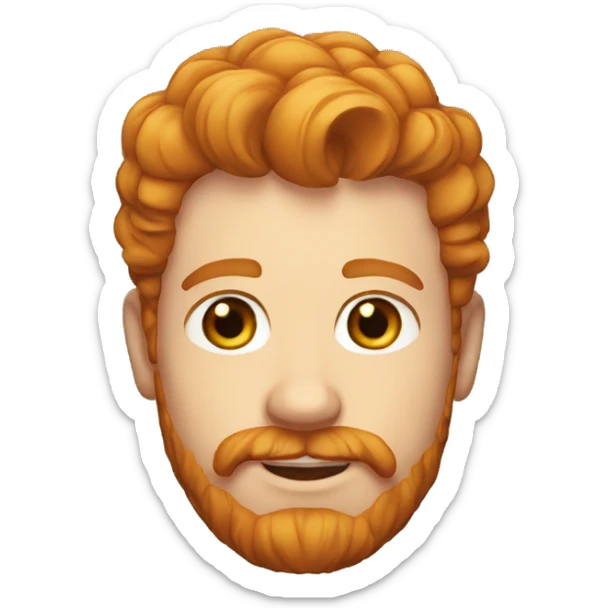 Portrait, Irish Male, 34, Ginger, Facial Hair sticker