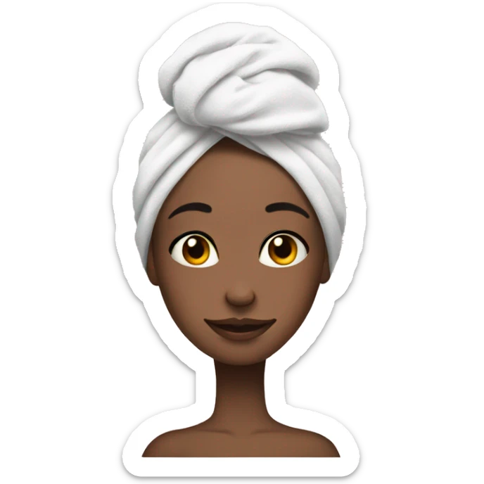 Girl doung her skincare in a punk towel sticker