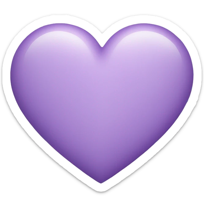 light purple heart sticker