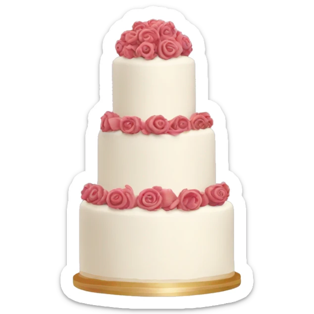 Wedding cake sticker