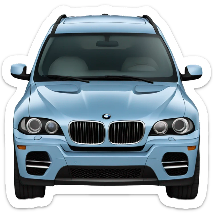 Light slate blue bmw x5 realistic sticker