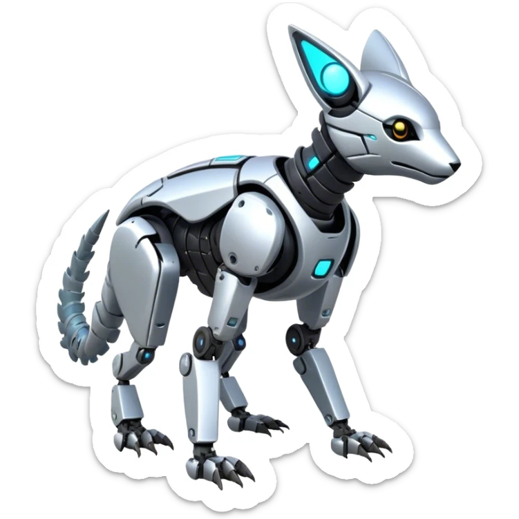Modern Futuristic Vernid-Trico-Protogen-Robot-species by LiLaiRa full body sticker