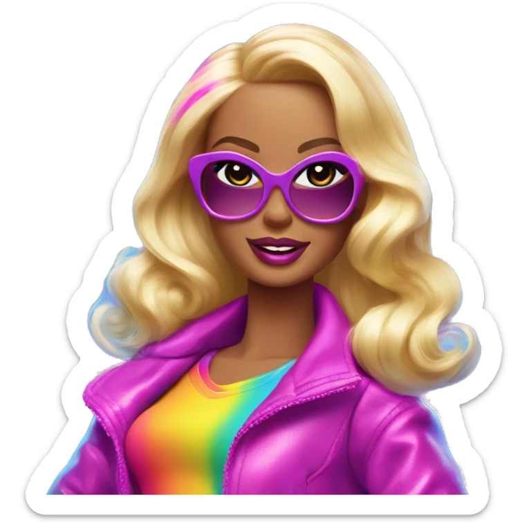 Lisa frank barbie sticker